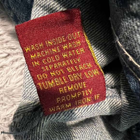 Highway Jeans Denim Jacket Button Up Zip Pockets Trucker Women's Large - Picture 8 of 11